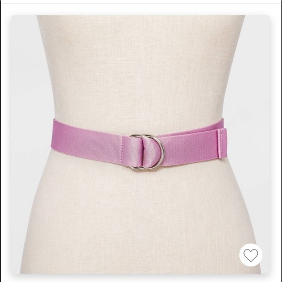 NWT Woman’s Wild Fable pink webbed belt. medium - Picture 2 of 2